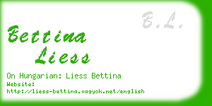 bettina liess business card